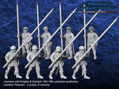 Anglo-Scottish Humans - Scottish Pikemen 28mm