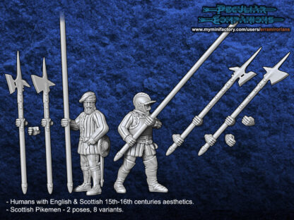 Anglo-Scottish Humans - Scottish Pikemen 28mm - Image 2