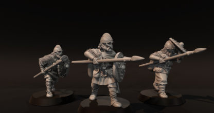 Vendel Era Warriors with Spears Set 2-  Medbury 28mm