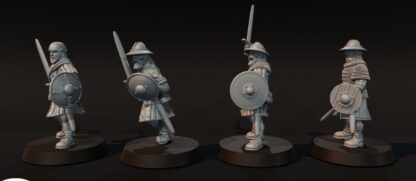 14th Century Scots with Sword and Shield - Medbury 28mm - Image 2