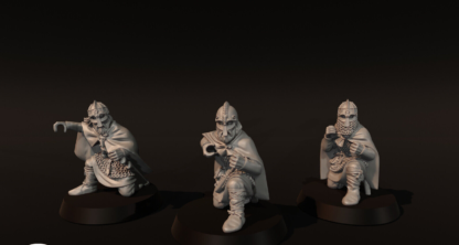 Vendel Era Warriors Kneeling with Spears - 28mm - Image 3