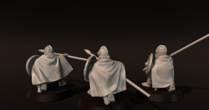 Vendel Era Warriors Kneeling with Spears - 28mm - Image 5