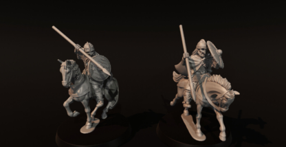 Mounted Vendel Era Armoured Warriors With Spears Set 4 - Medbury 28mm