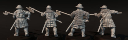 13th Century Billmen Attacking  - Medbury 28mm - Image 4