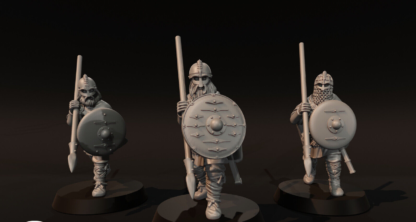 Vendel Era Warriors with Spears Set 1-  Medbury 28mm