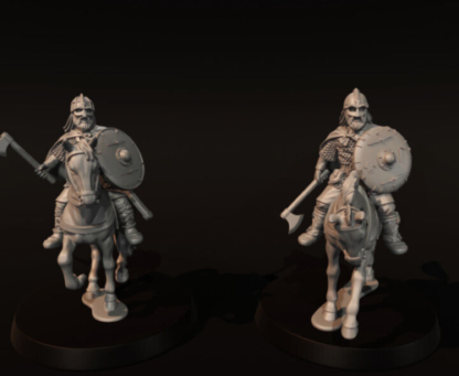 Mounted Vendel Era Armoured Warriors With Axes - Medbury 28mm - Image 3