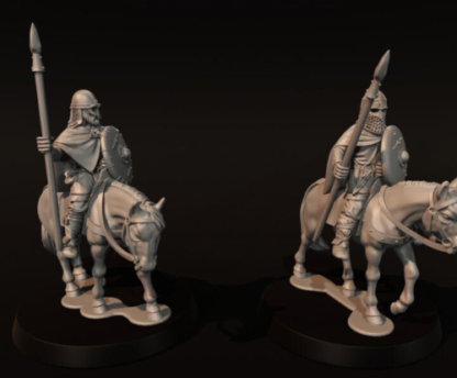 Mounted Vendel Era Unarmoured Warriors With Spears- Medbury 28mm - Image 5