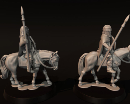 Mounted Vendel Era Unarmoured Warriors With Spears- Medbury 28mm - Image 4