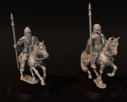 Mounted Vendel Era Armoured Warriors With Spears Set 2 - Medbury 28mm - Image 6