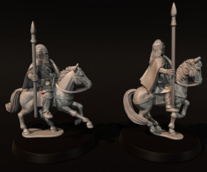 Mounted Vendel Era Armoured Warriors With Spears Set 2 - Medbury 28mm - Image 5