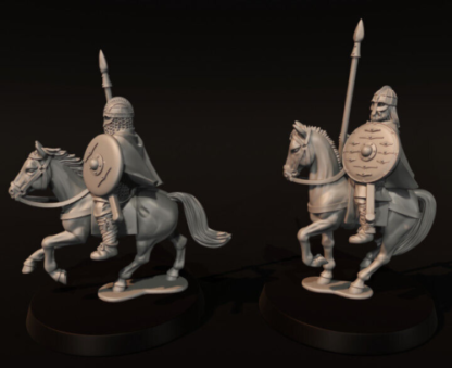 Mounted Vendel Era Armoured Warriors With Spears Set 2 - Medbury 28mm - Image 3