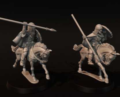 Mounted Vendel Era Armoured Warriors With Spears Set 1- Medbury 28mm - Image 5