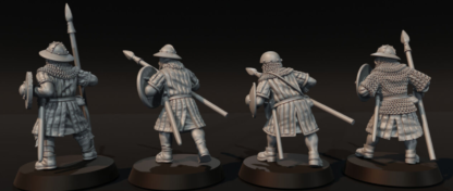 Scots Warriors Spears & Shields 28mm Medieval Bannockburn Wargames Collectors - Image 3