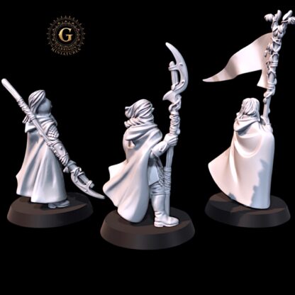 Wood Elf Spearmen Command X3 28mm 1/56 - Image 4
