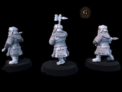 Dwarf Hammerers & Command 5 Figures 28mm 1/56 Unpainted - Image 5