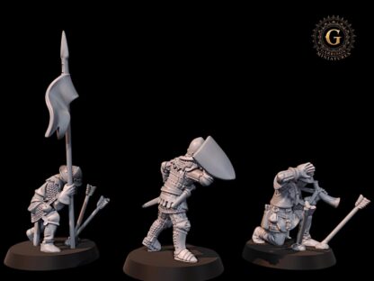 14th Century Archers Command 28mm 1/56 Unpainted Wargames and Collectors Figures