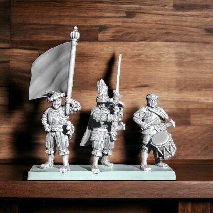 15th/16th Century Empire Tudor Command X3 UNPAINTED 28mm 1/56 Wargames and Collectors Figures by PC for Garrison Miniatures