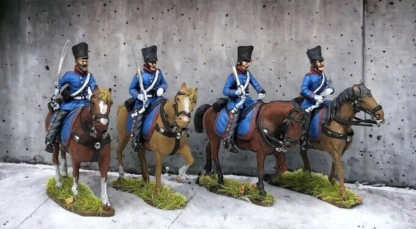 Napoleonic 28mm Prussian Landwehr Dragoons Marching 28mm Waterloo Plancenoit etc - Image 2