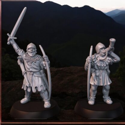 13/14C Medieval Archers Command X2 Figures 28mm Wargames, Collectors