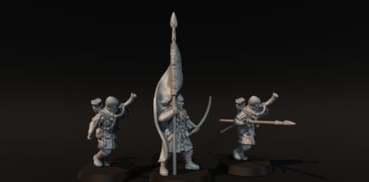 Provincial Archers Banner & Hornblowers - 28mm Medieval, Scots Wars etc - Image 4