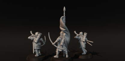 Provincial Archers Banner & Hornblowers - 28mm Medieval, Scots Wars etc - Image 5