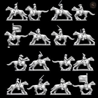 15mm American Civil War Confederate Cavalry 8 Mounted Figures Wargames Collector