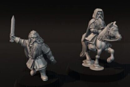 Travelling Dwarf Lord Foot & Mounted MESBG LoTR, 28mm , Wargames and Collectors.