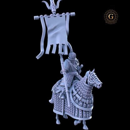 Cathay Jade Cavalry Command 32mm X3 Mounted Figures - Image 4