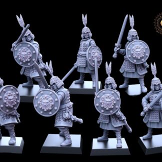 Cathay Jade Warriors Unit Sword & Shield X7 32mm